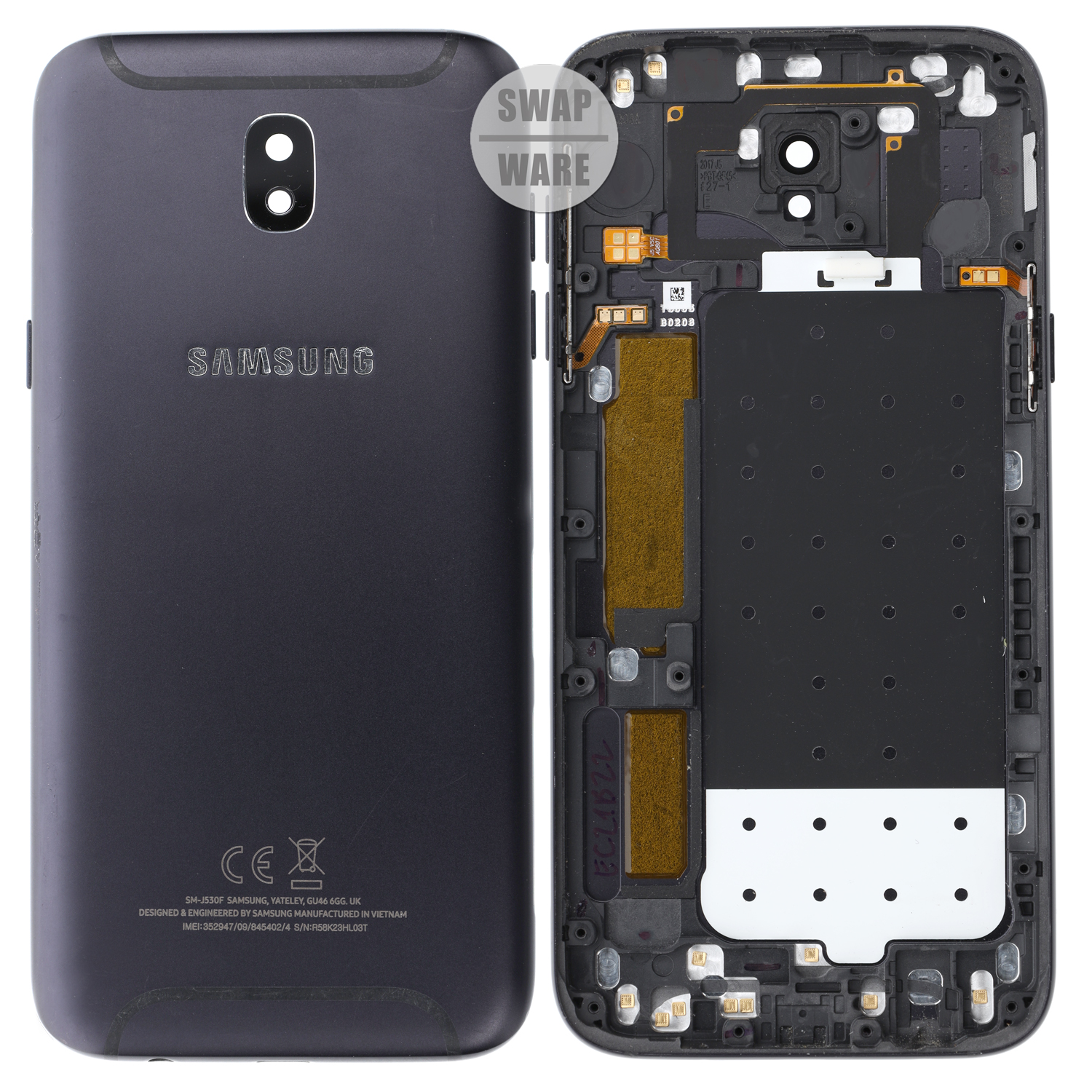 Samsung Galaxy J5 2017 J530F Akkudeckel, Schwarz Swap**